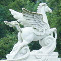 Large outdoor stone horse sculpture marble pegasus statue